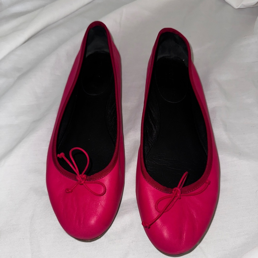 Saint Laurent (YSL) hot pink ballet flats size 39.5